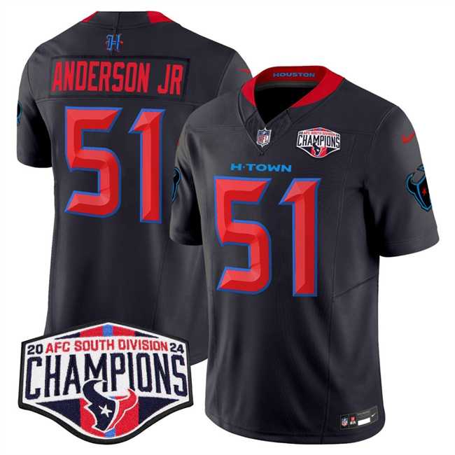 Men%27s Houston Texans #51 Will Anderson Jr. Navy 2nd Alternate F.U.S.E. 2024 AFC South Division Champions Vapor Limited Stitched Jersey